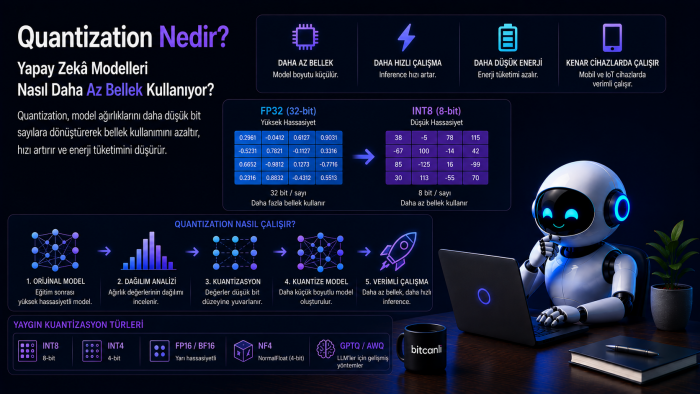 Quantization Nedir? Yapay Zekâ Modelleri Nasıl Daha Az Bellek Kullanıyor?